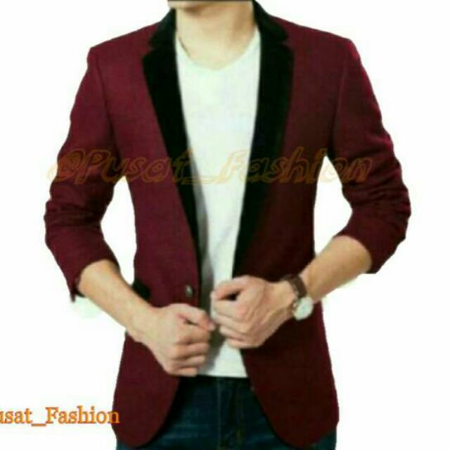 BLAZER KIMURA MAROON, BLAZER PRIA, BLAZER KOREA, BLAZER PRIA SEMI FORMAL KEREN, JAS PRIA, JAS PRIA S
