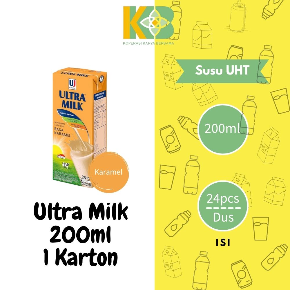 

Susu Ultra Milk Karamel 200ml Isi 24 Pcs