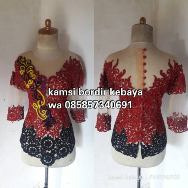 Kebaya bordir stik premium