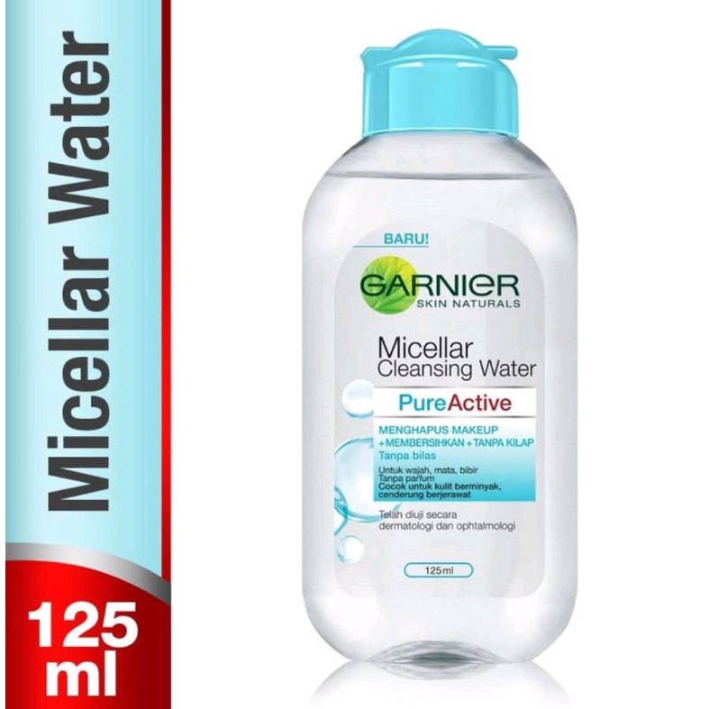 Garnier Micellar Water Biru 125 Ml / Garnier Micellar Water Blue 125 ml / Pembersih Muka / Micellar 
