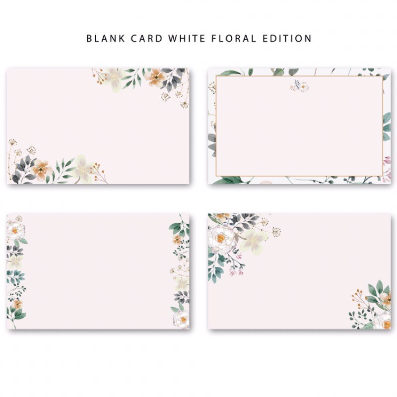 

Blank Card Kartu Ucapan Kosong WHITE FLORAL Flower Ulang Tahun Kado Hampers Greeting Cards Hang Tag HAPPY BIRTHDAY ULANG TAHUN IDUL FITRI EID MUBARAK RAMADAN RAMADHAN CHINESE NEW YEAR