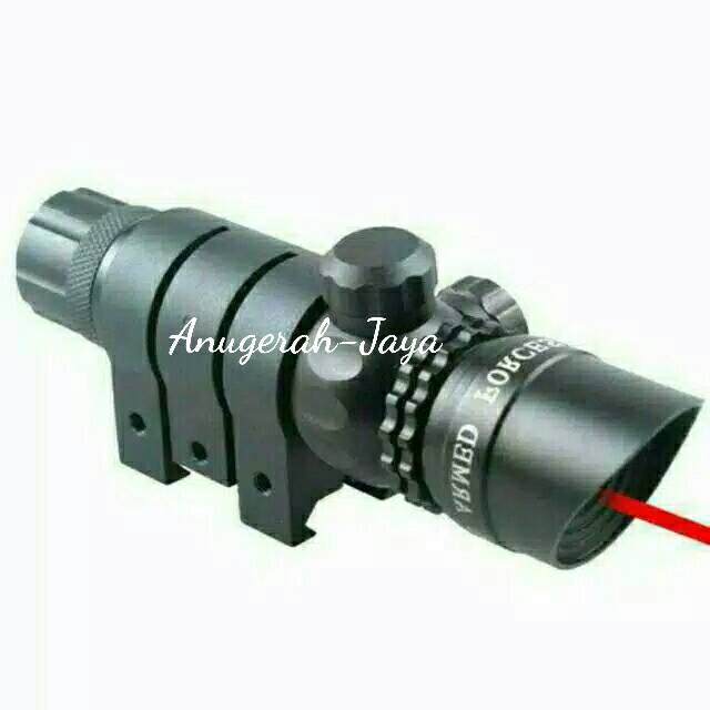 Laser scope nyala merah