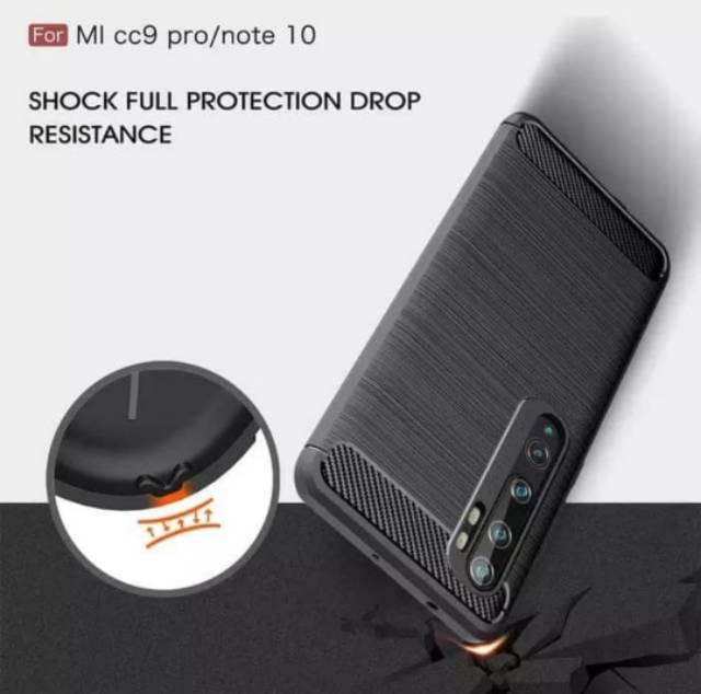 Silicon carbon fiber Xiaomi Mi Note 10 Pro redmi note 9 10 11 pro soft case cover casing