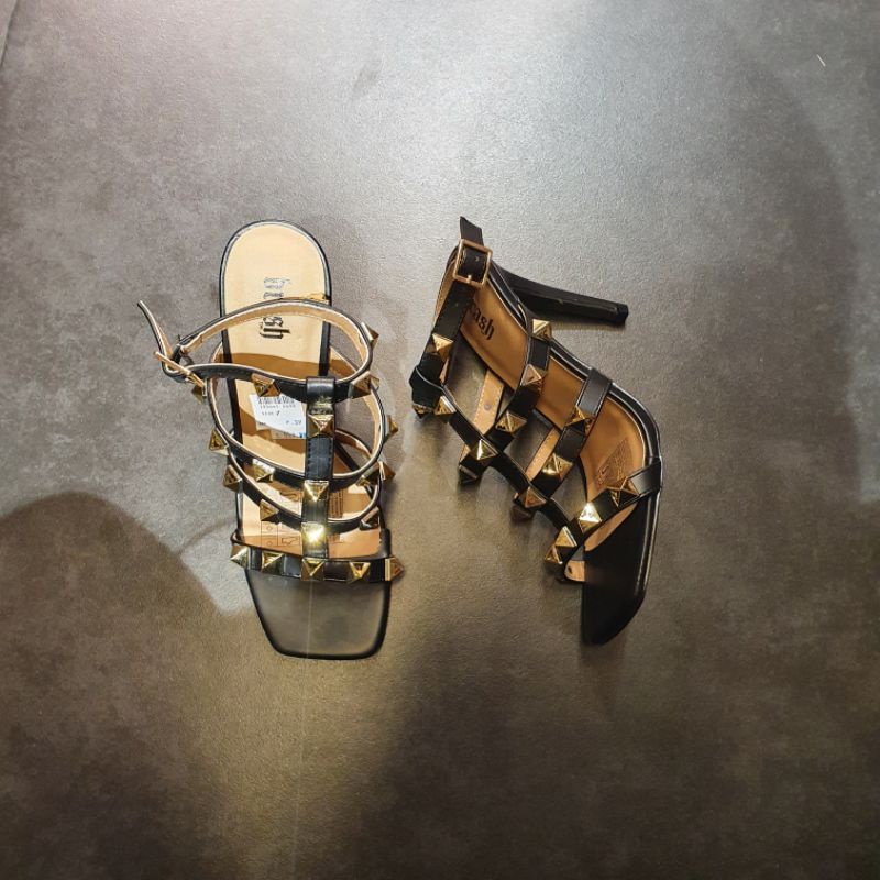 Jastip Termurah Payless by Goddes Sandal Sendal High Heels Hak Stilleto Strap Tali Stud Brash Celest