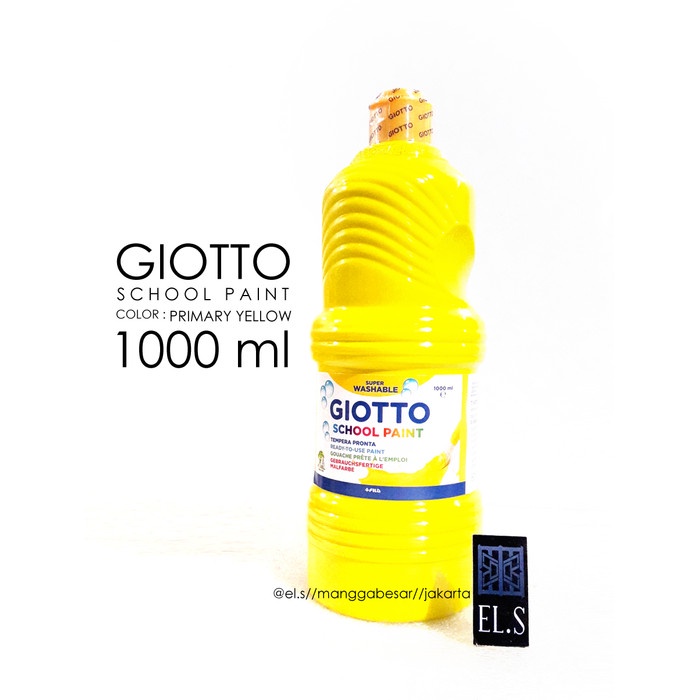 

(TERLARIS) Giotto School Paint Primary Yellow 1000 ml ( Cat Poster )