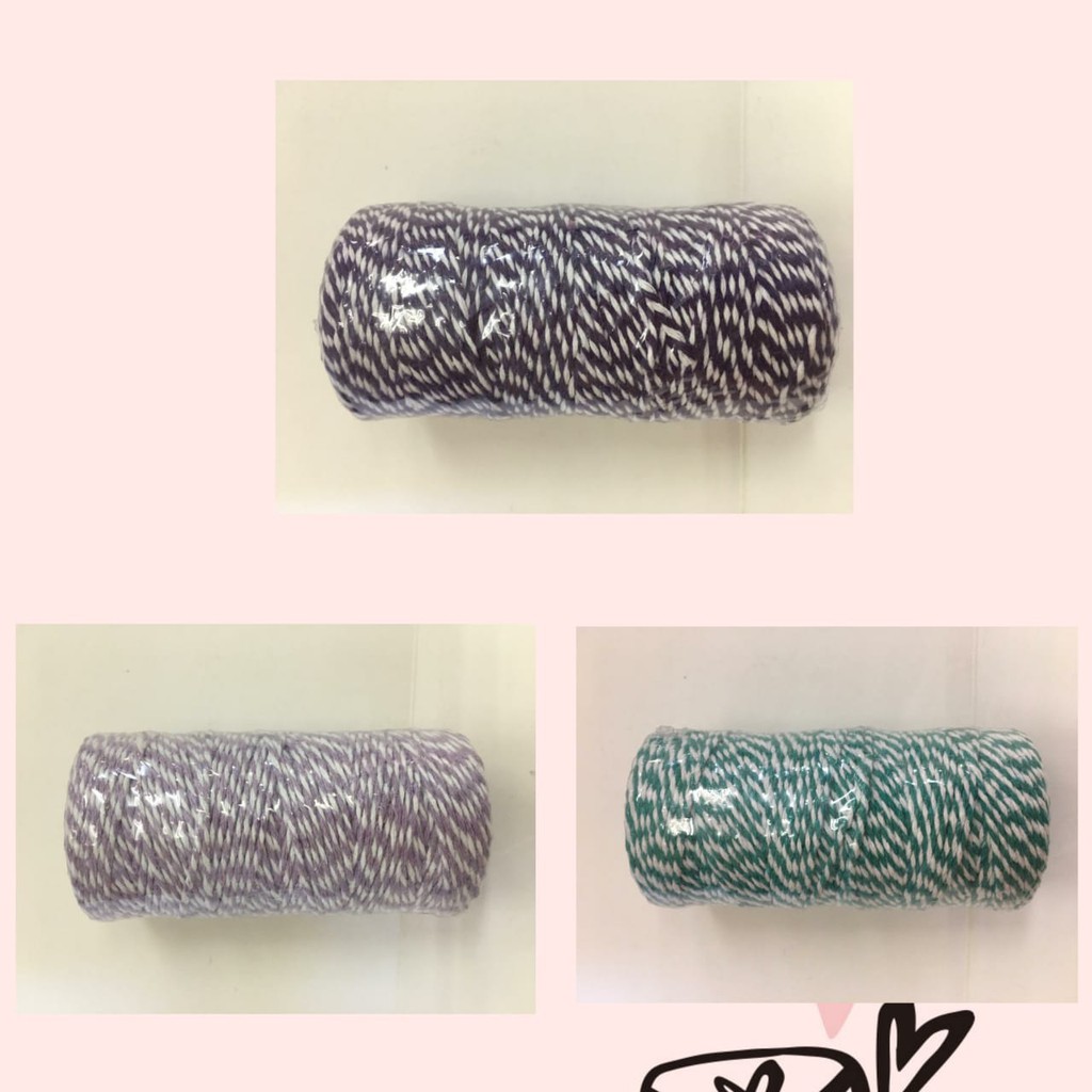 100 METER - BAKERS TWINE  2 MM | BENANG IKAT KATUN | BENANG HIAS | TALI WARNA | COTTON