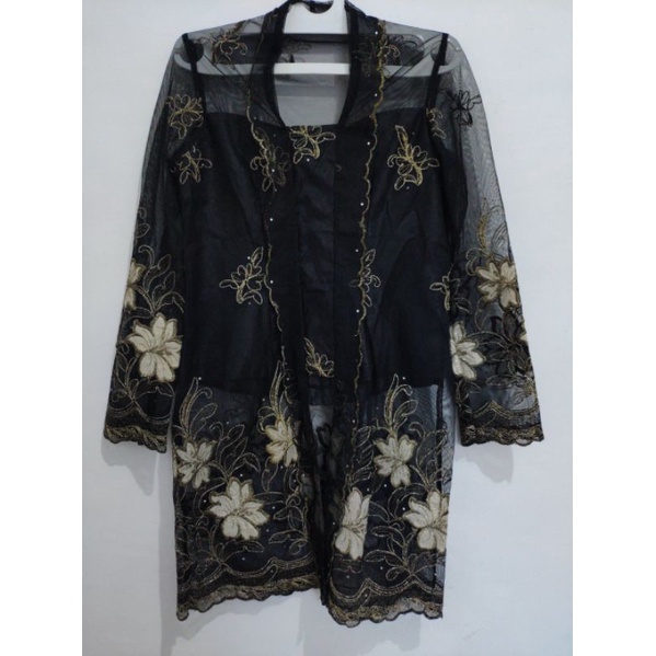 Baju Kebaya Hitam Wisuda Kartini Perpisahan Brukat Cewek Wanita