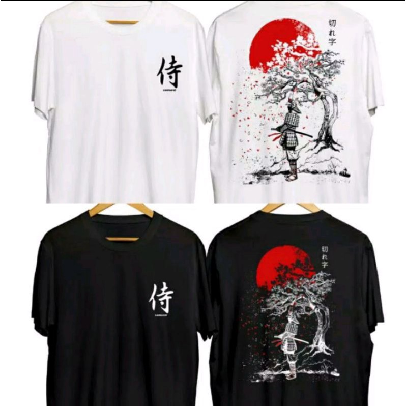 kaos jepang distro kaos samurai pria
