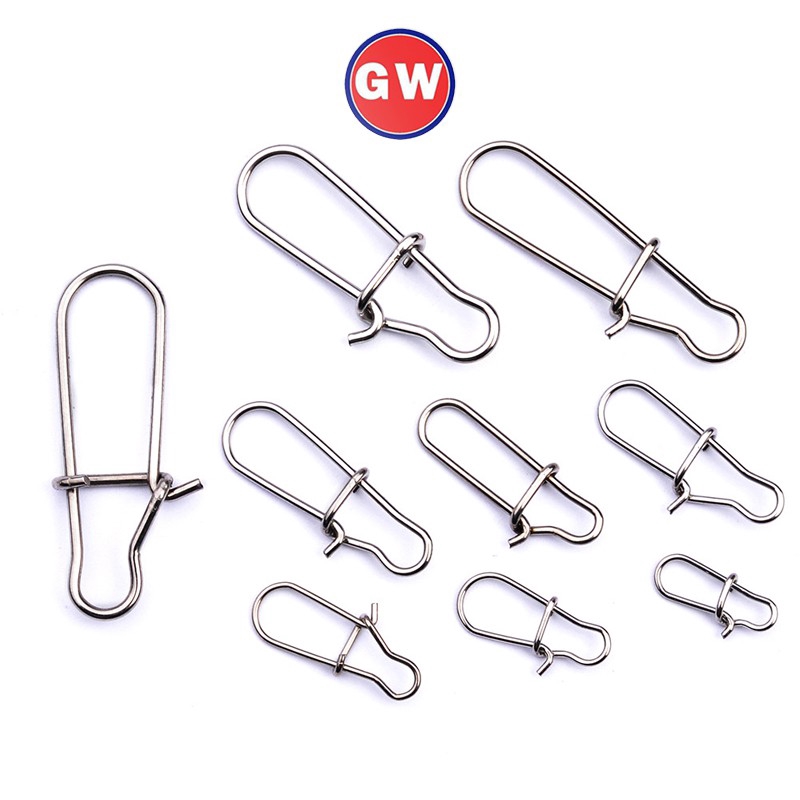 100pcs Pin Klip Konektor Umpan Pancing Kekuatan Tinggi
