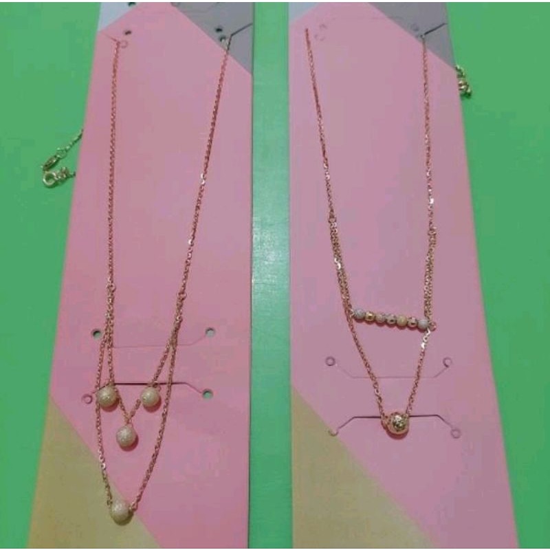 Kalung bola pasir 2 layer UBS kadar 375 8K