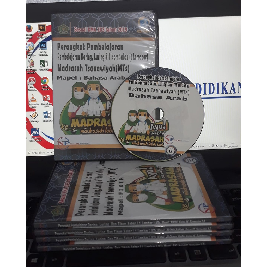 CD RPP 1 LEMBAR DARING, TATAP MUKA &amp;TIKOM SABAR,MTS, MAPEL BAHASA ARAB,KELAS 7,8, 9, 2 SEMESTER, SESUAI KMA183TAHUN 2019