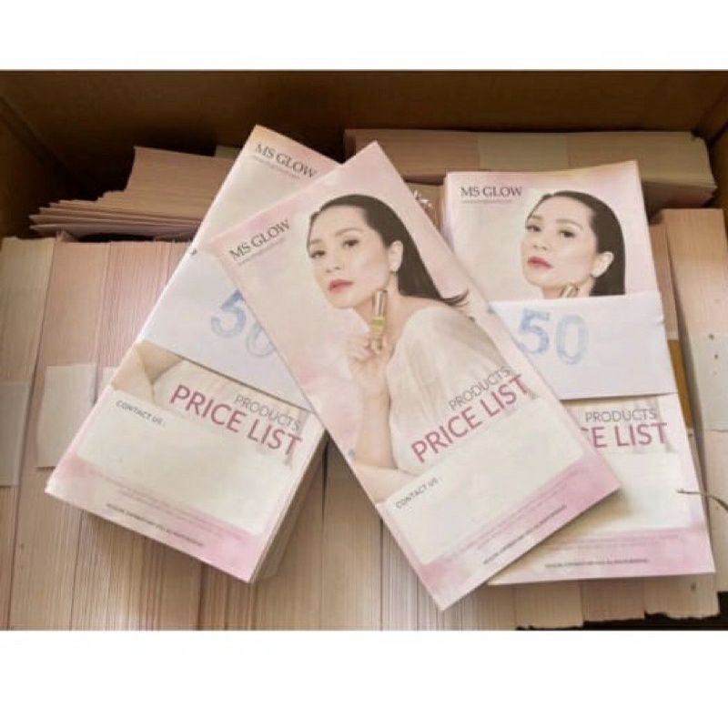 GROSIR9 Katalog Brosur Price List Tabel Harga Produk MS Glow Lengkap Pink Dan Putih BPOM Original Best Brand