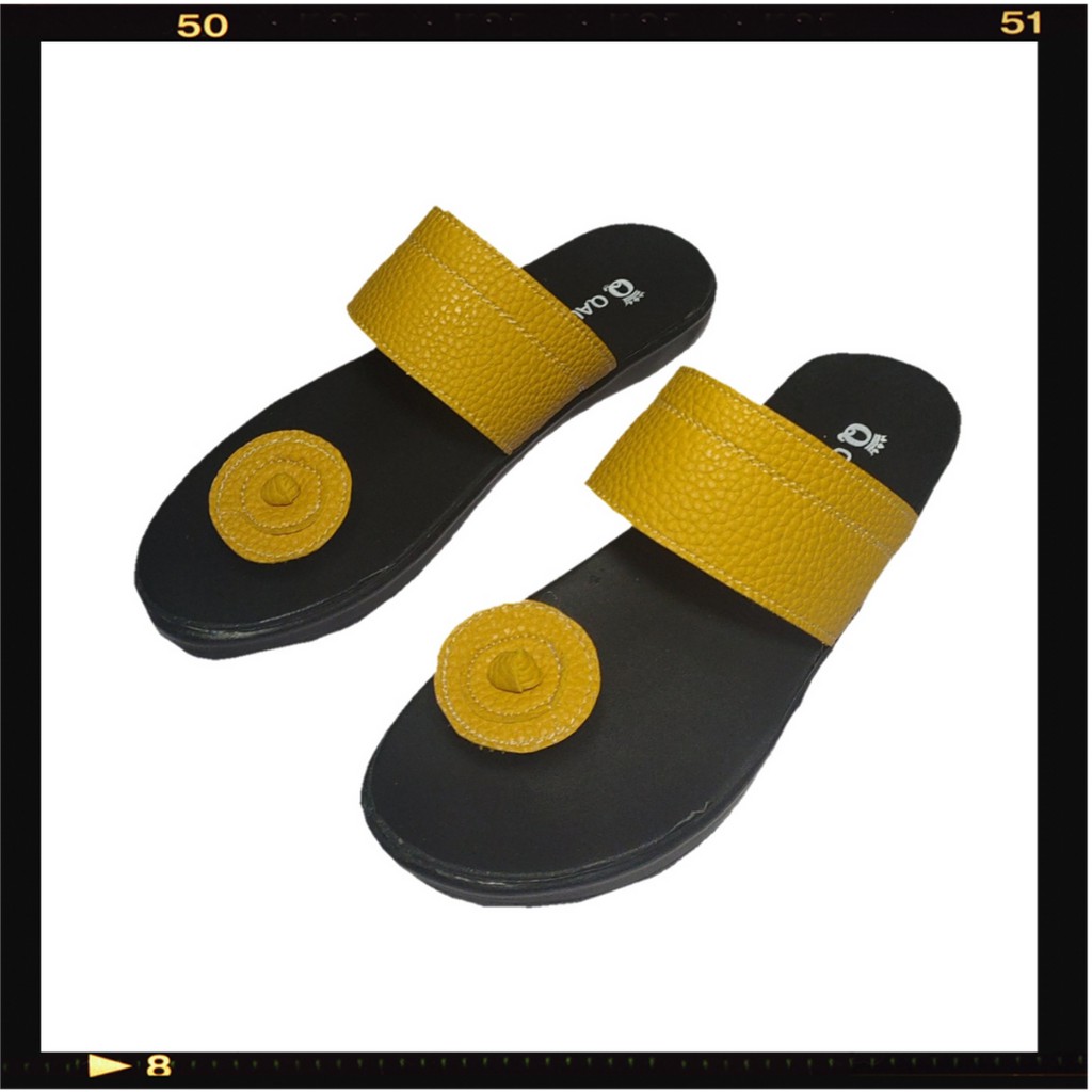 Insyira - Sandal Papirut Wanita Juliana / Sandal Slop Wanita Non Slip Alas Hitam