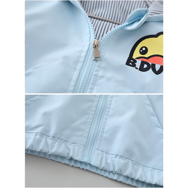 BROWNIEGROUND - Jaket anak 0-5 tahun motif DUCK BLUE impor Korea / jaket anak lucu premium Outwear anak