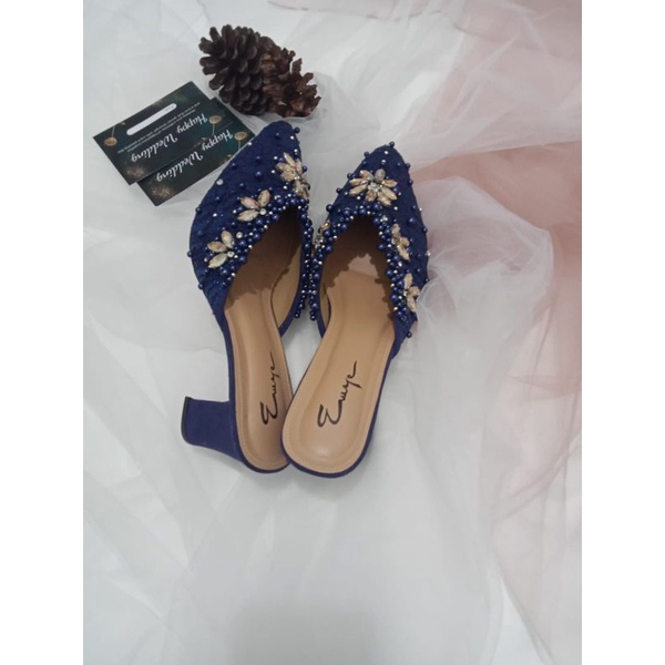 LEE_YUJIN  I heels Sepatu payet  pengantin wanita wedding shoes sepatu kondangan acara formal sepatu wisuda lamaran-5