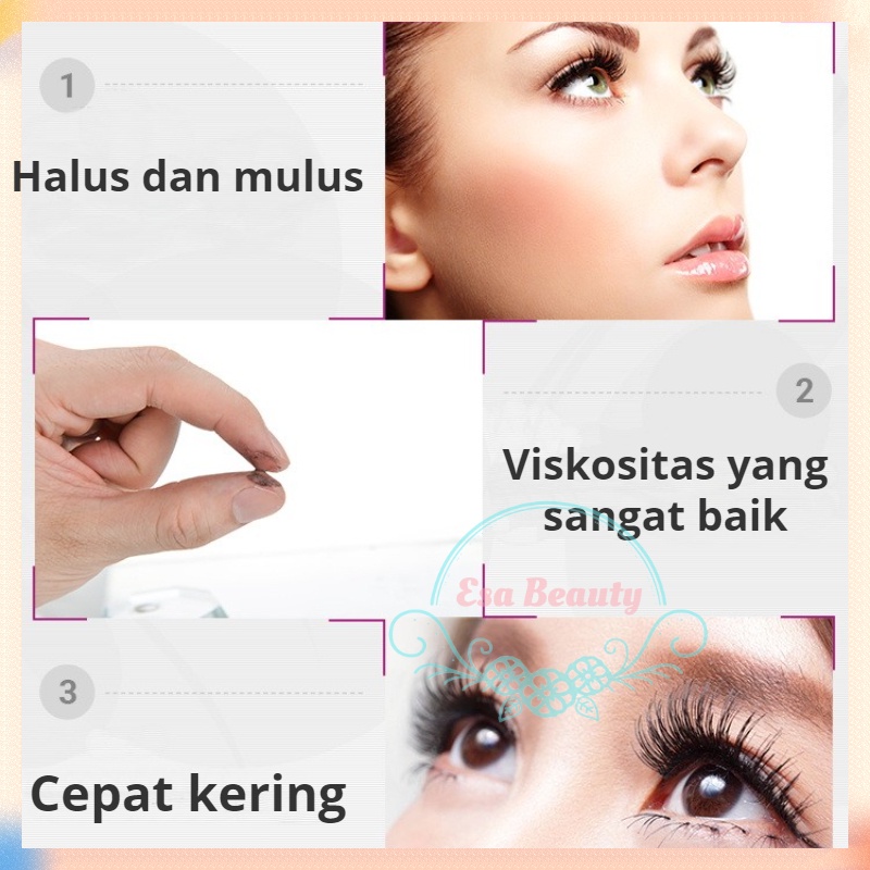COCO MAMA Lem Bulu Mata Bening Dan Hitam Tidak Ada Iritasi Lem for Bulu Mata Palsu Bulu Mata Eyelash Extension Lem Bulu Mata Expert Premium