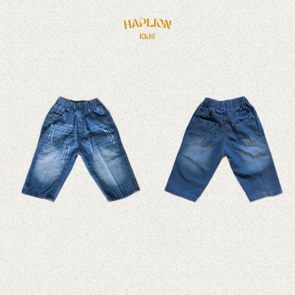 Celana Jeans Pendek Anak Ripped Whisker 1 - 6 Tahun | Haplion Kidswear