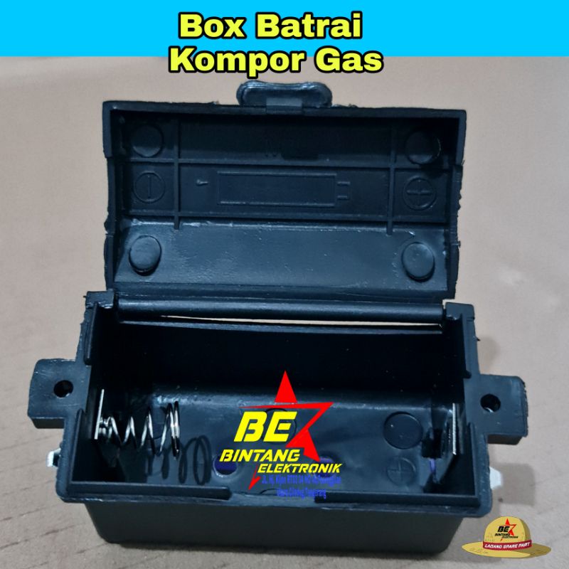 Baterai Box Hitam Kompor Kotak Batrai Tempat Batre Kompor Gas 1.5Volt