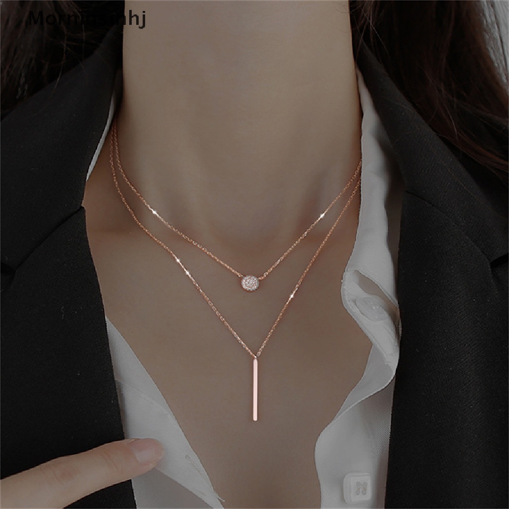 Kalung Dengan Liontin Bentuk Persegi Geometris Warna Silver Untuk Wanita