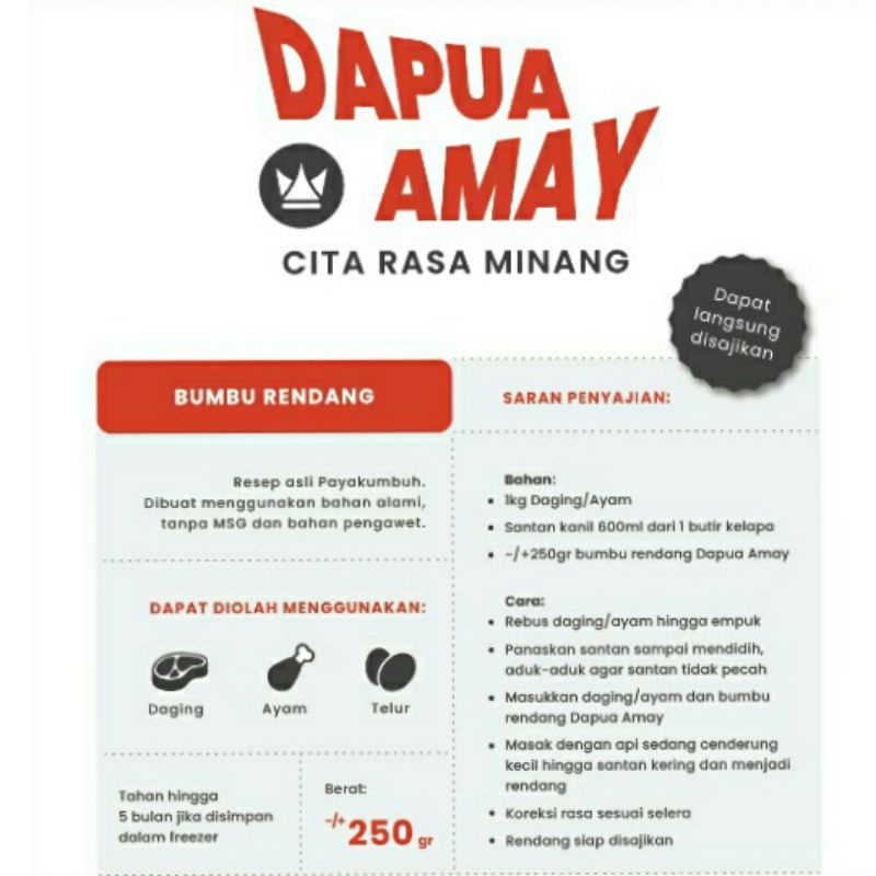 

Bumbu Rendang Dapua Amay