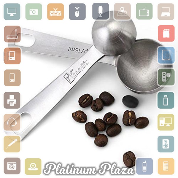 HOOMIN Sendok Takar Ukur Measurement Spoon Stainless Steel 6 PCS - 16752 - Silver`FQFCM5-