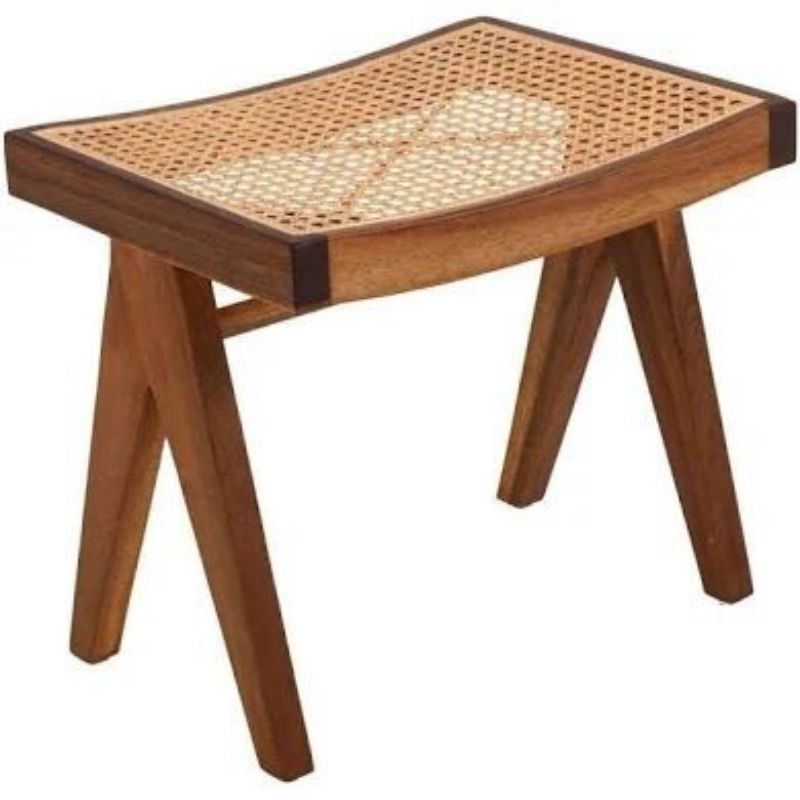 STOOL ROTAN | LATHER X BENCH STOOL