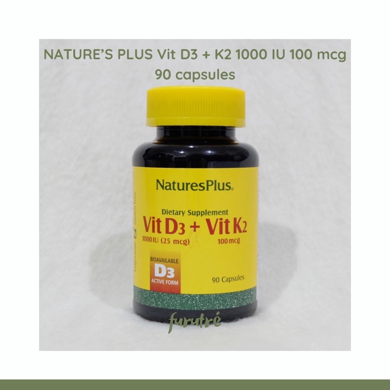 furutre NATURE’S PLUS Natures Plus Vitamin D3 + K2 1000 IU 90 capsules