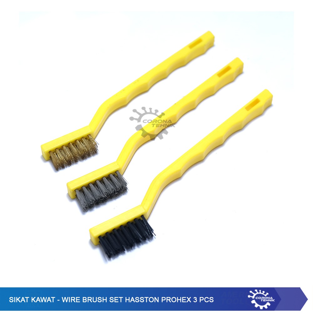 Sikat Kawat - Wire Brush Set Hasston Prohex 3 Pcs