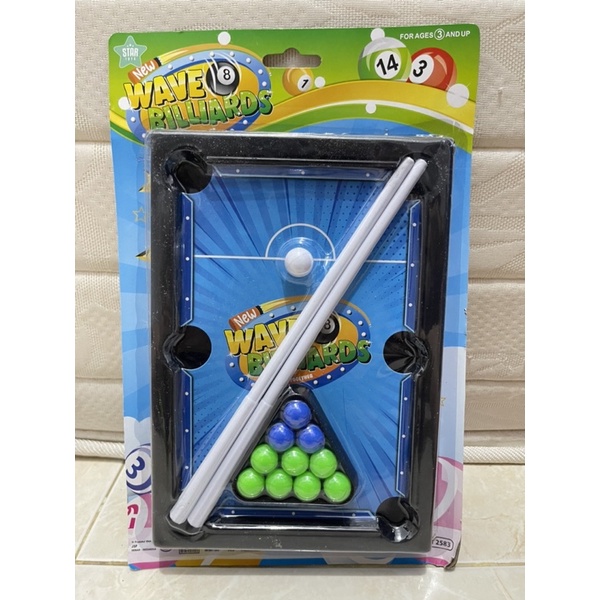 MAINAN BILLIARD MINI SET / MAINAN BOLA SODOK WAVE BILLIARD 2583