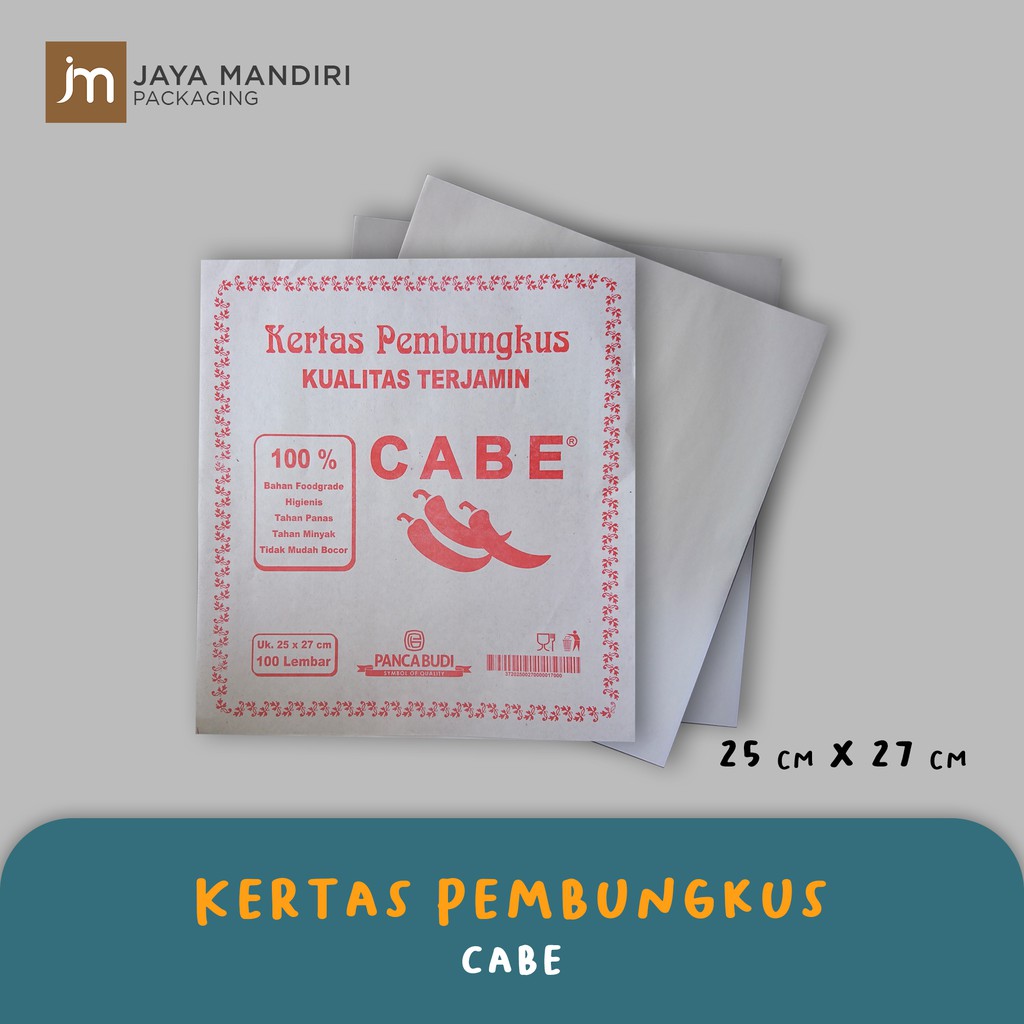 

Kertas Pembungkus cap Cabe / Kertas Bungkus Nasi / Kertas Bungkus Makanan