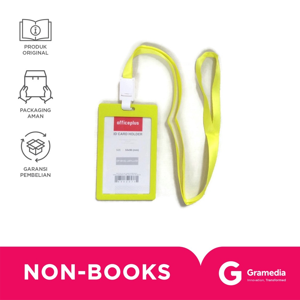 

Office-P Id Card Portrait Sqr+Lanyard Lime Yellow Op-6612L