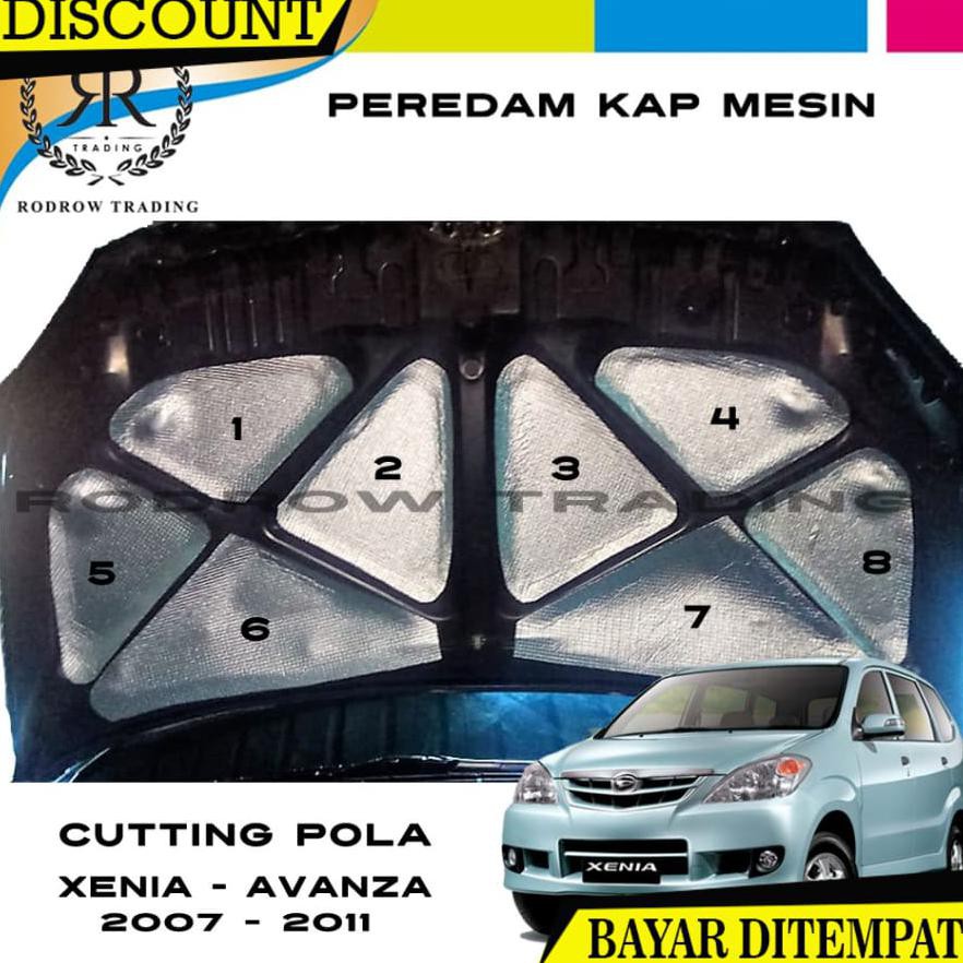 (BAYAR DITEMPAT) PEREDAM KAP MESIN MOBIL XENIA  2007 - 2011 / CUTTING POLA PEREDAM PANAS MOBIL XENIA
