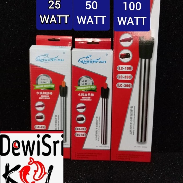 Heater Stainless steel 25 watt LC25 Pemanas Aquarium Akuarium