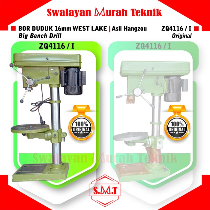 Bor Duduk 16mm WESTLAKE ZQ4116-I ASLI Hangzou Big Bench Drill 16 mm