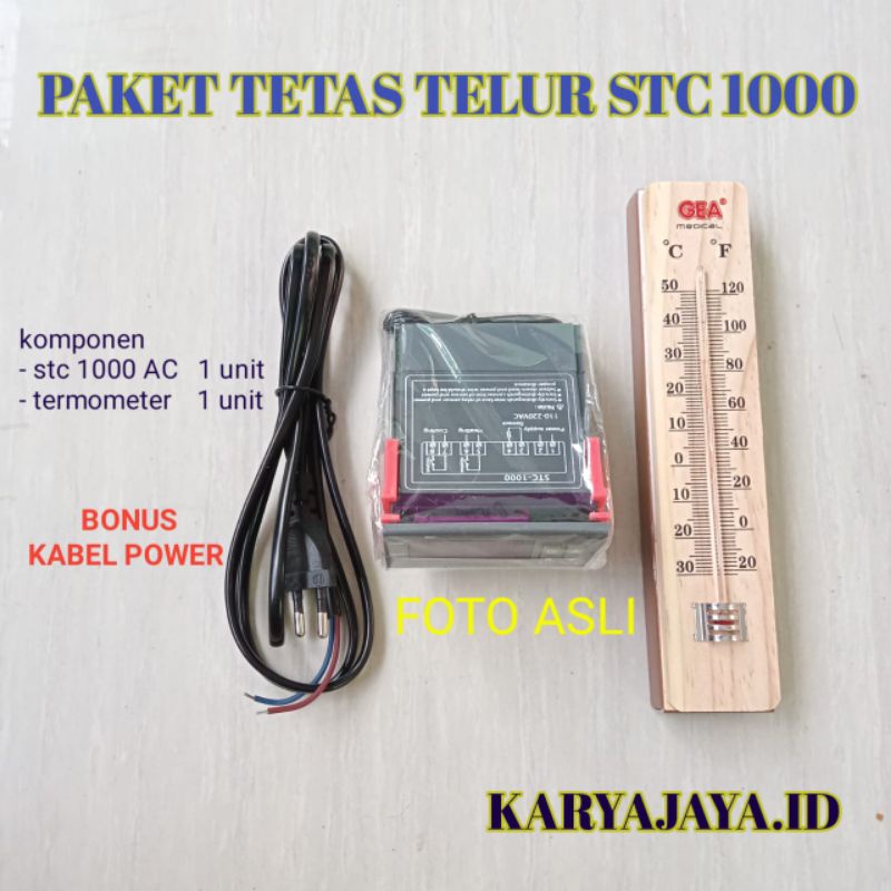 Paket Tetas Telur thermostat STC 1000 hegrometer