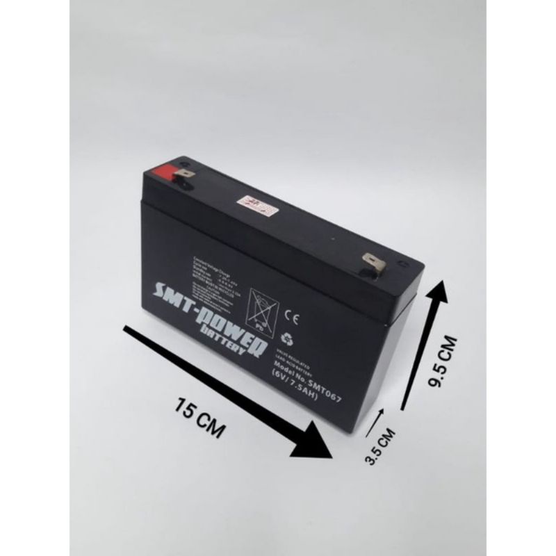 AKI SMT 6volt 7,5AH mobil/motor mainan
