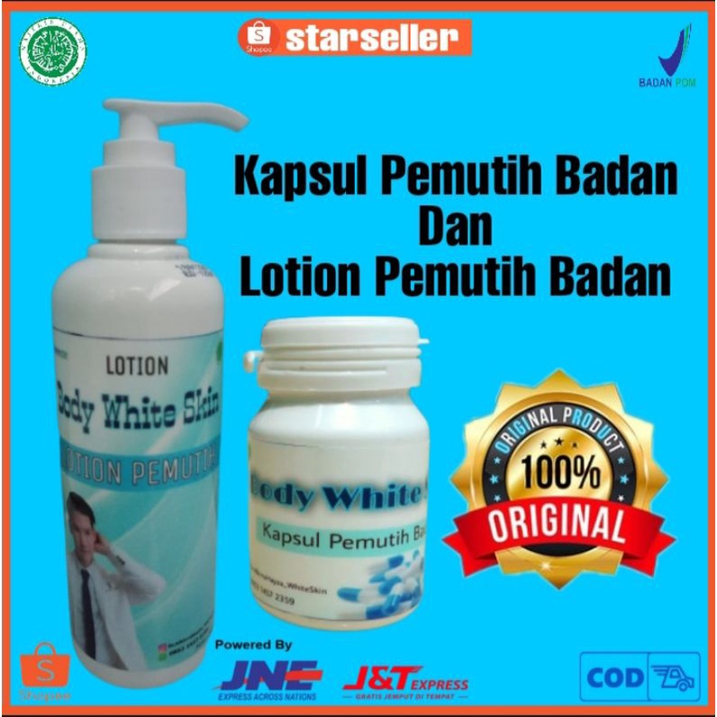 TERLARIS KAPSUL DAN LOTION PEMUTIH BADAN PERMANEN BODYWHITESKIN