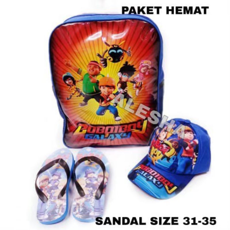 TAS RANSEL SEKOLAH ANAK LAKI LAKI KARAKTER BOBOIBOY MURAH