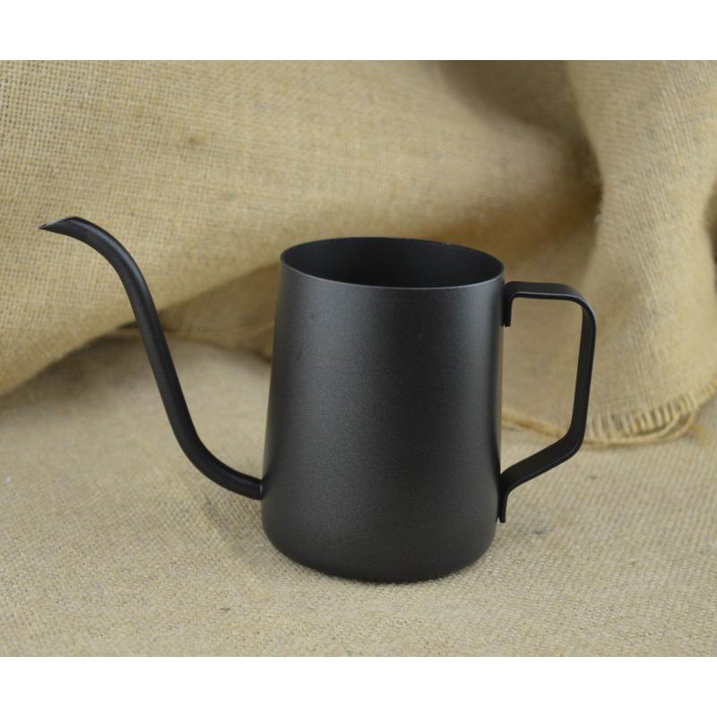 OneTwoCups Teko Pitcher Kopi Teh Teapot Drip Kettle Cup 350 ml - Hitam