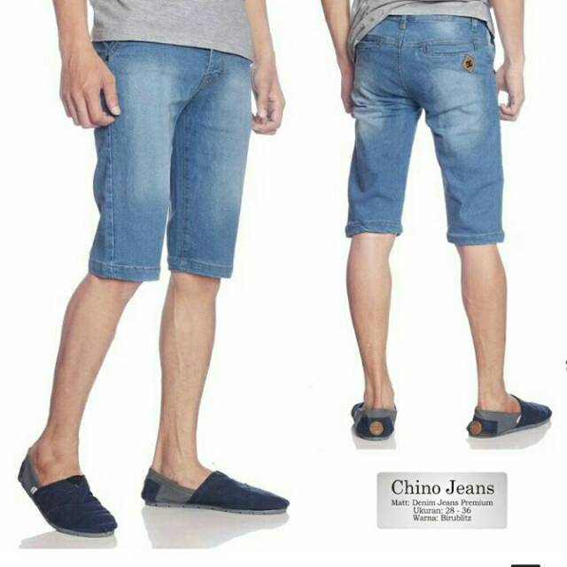 Celana Pendek Jeans Pria Model Pensil Pria 27 - 42