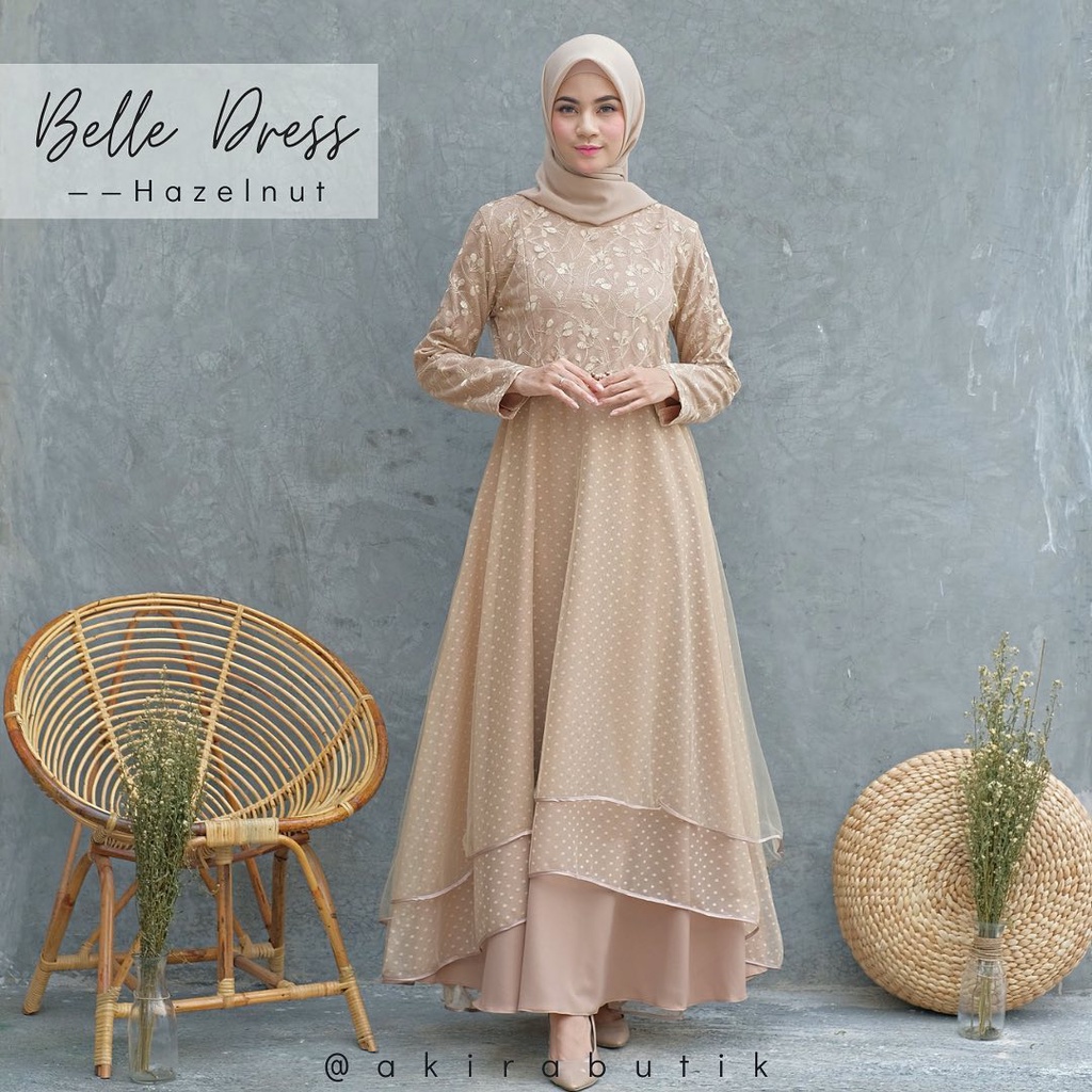 PROMO  GAMIS PREMIUM BAJU WANITA TERBARU DRESS BELLE GAMIS PESTA TERBARU GAMIS CERUTY PAYET MUTIARA