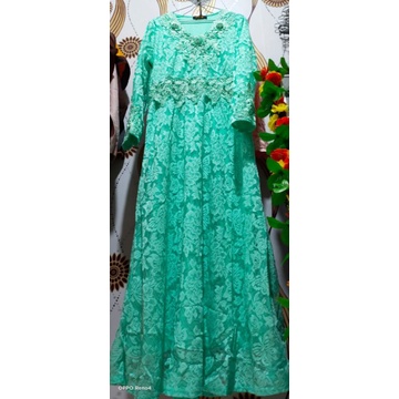 Gamis Full brokat impor cantik