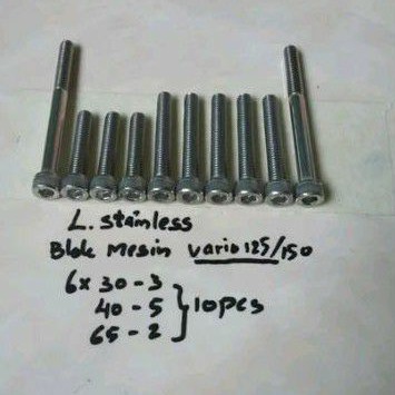 baut blok mesin vario 125/150. stainless