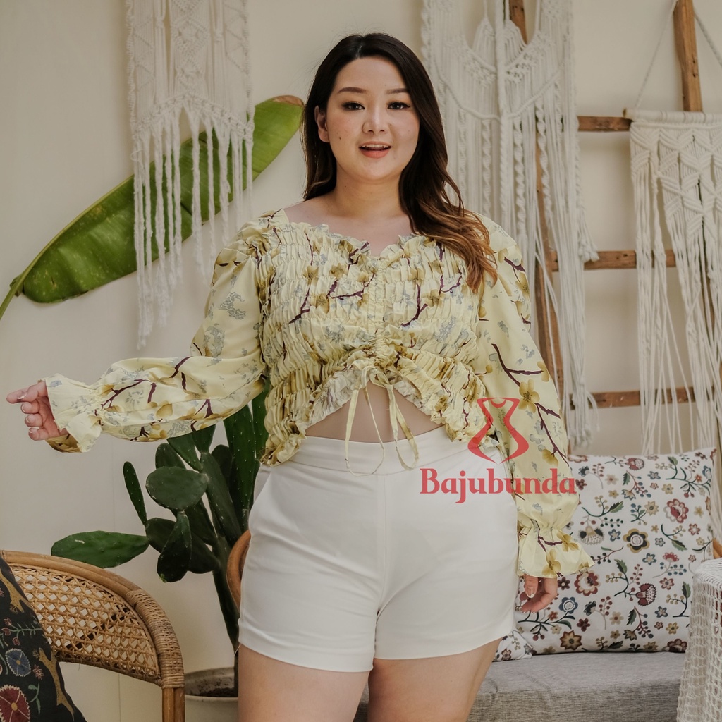 BLOUSE JUMBO BIG SIZE LENGAN PANJANG MOLLA-JJ