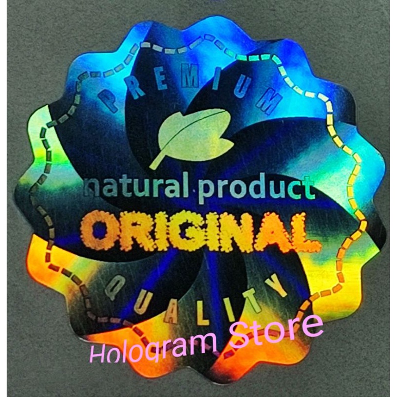 

Stiker hologram original bunga putar silver