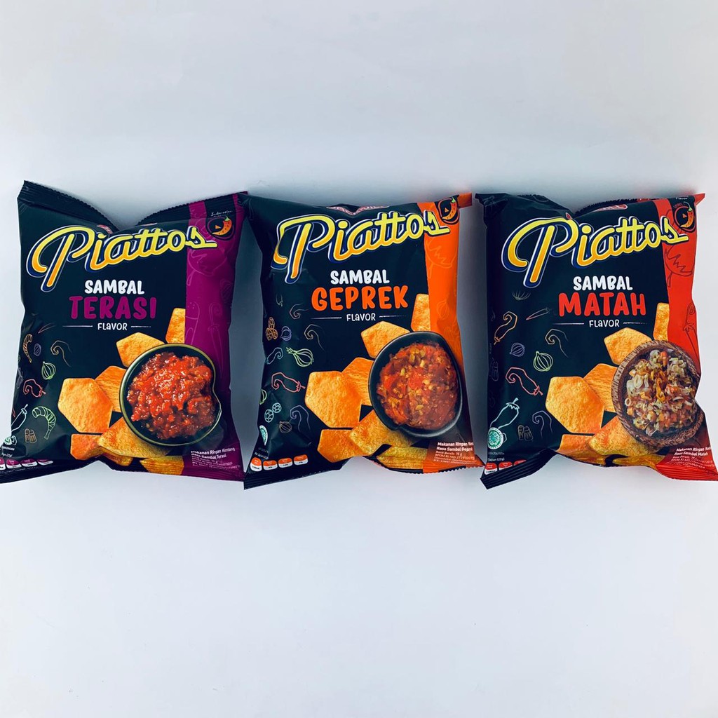 SNACK KENTANG/ PIATTOS / RASA SAMBAL GEPREK / SAMBAL MATAH / SAMBAL TERASI / SAMBAL JAWARA