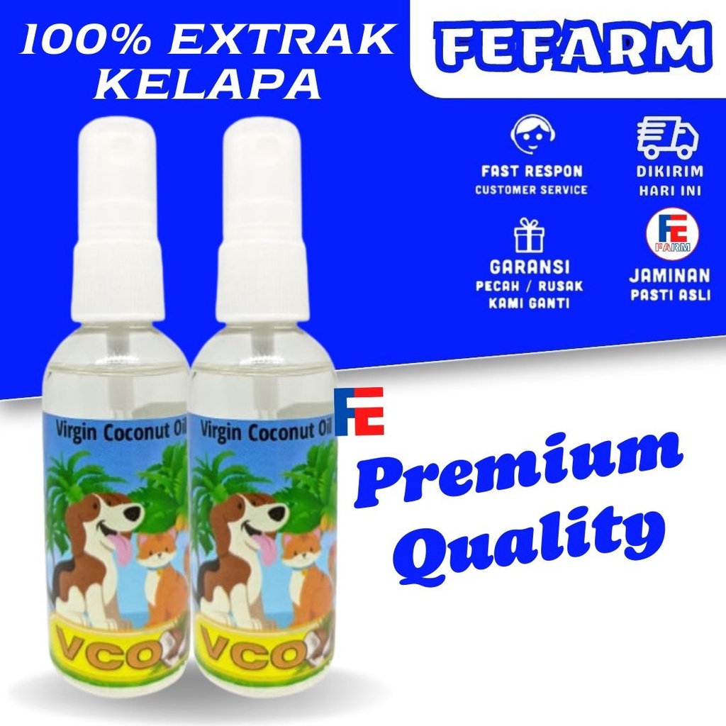 OBAT JAMUR SCABIES SPRAY KUCING MINYAK KELAPA MURNI VCO 60 ml FEFARM