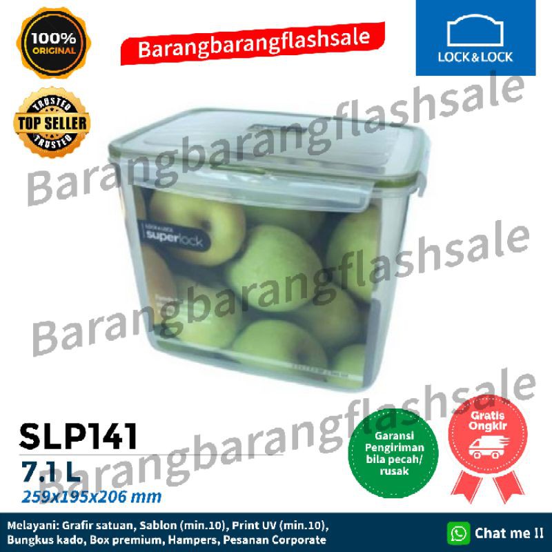 Lock n Lock Food Container Superlock 7.1L SLP141 (no handle) / wadah makanan besar