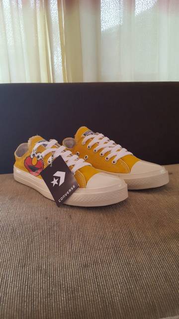 SEPATU CONVERSE CT 70s Glossy/mengkilap Kuning yellow Low Elmo / doraemon