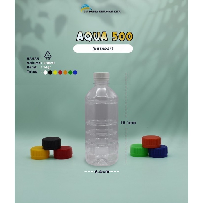 Botol Plastik Aqua 500 1 pcs - Botol Air Mineral 500 ml